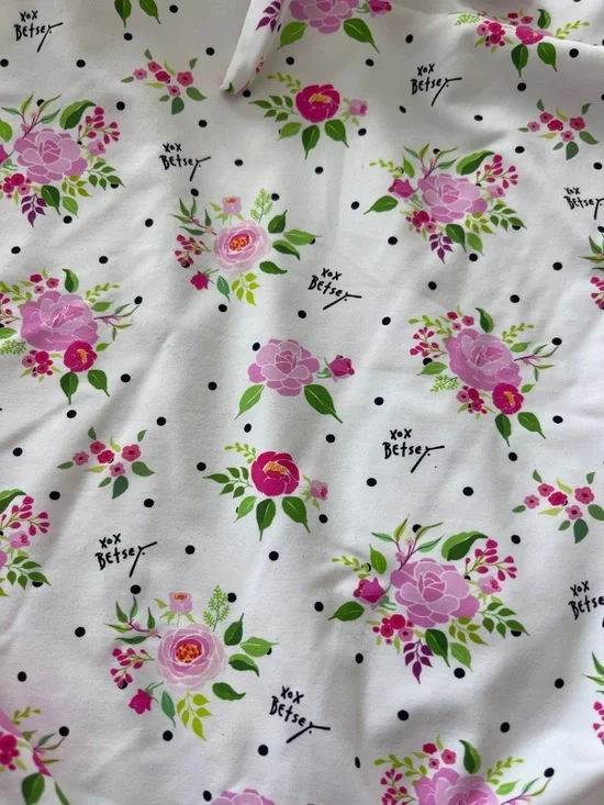 Betsey Johnson Polka Dot Bouquet Print One-Piece Swimsuit & Sarong Size Large - Picture 6 of 8